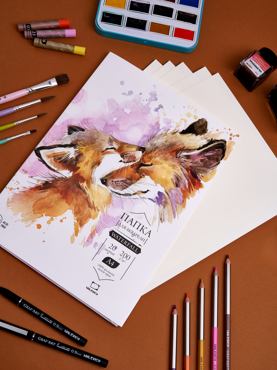 Художественная бумага Малевичъ для акварели 20 лист. - фото 8