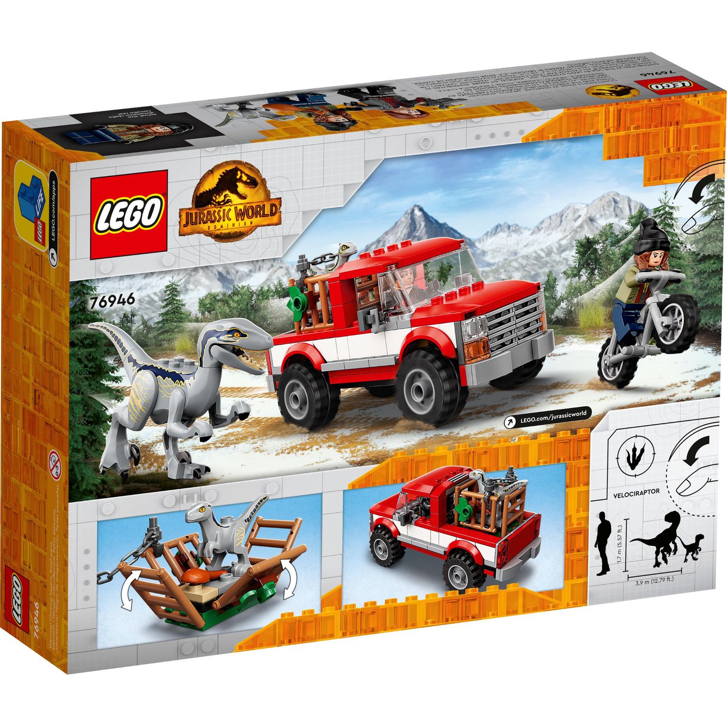 Конструктор LEGO Jurassic World Блу и поимка Велоцираптора 181 дет. - фото 8
