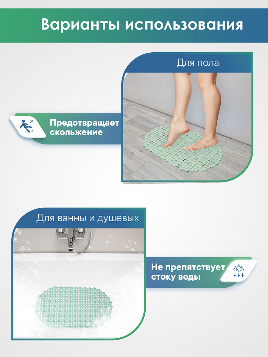 Коврик для ванной VILINA 36 x 65 см - фото 7