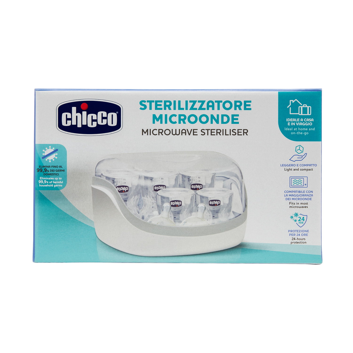 Стерилизатор для бутылочек Chicco для микроволновой печи компактный - фото 13