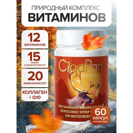Комплекс витаминов Цыгапан CigaPan Цыгапан мультивитамины для женщин и мужчин, 60 капсул