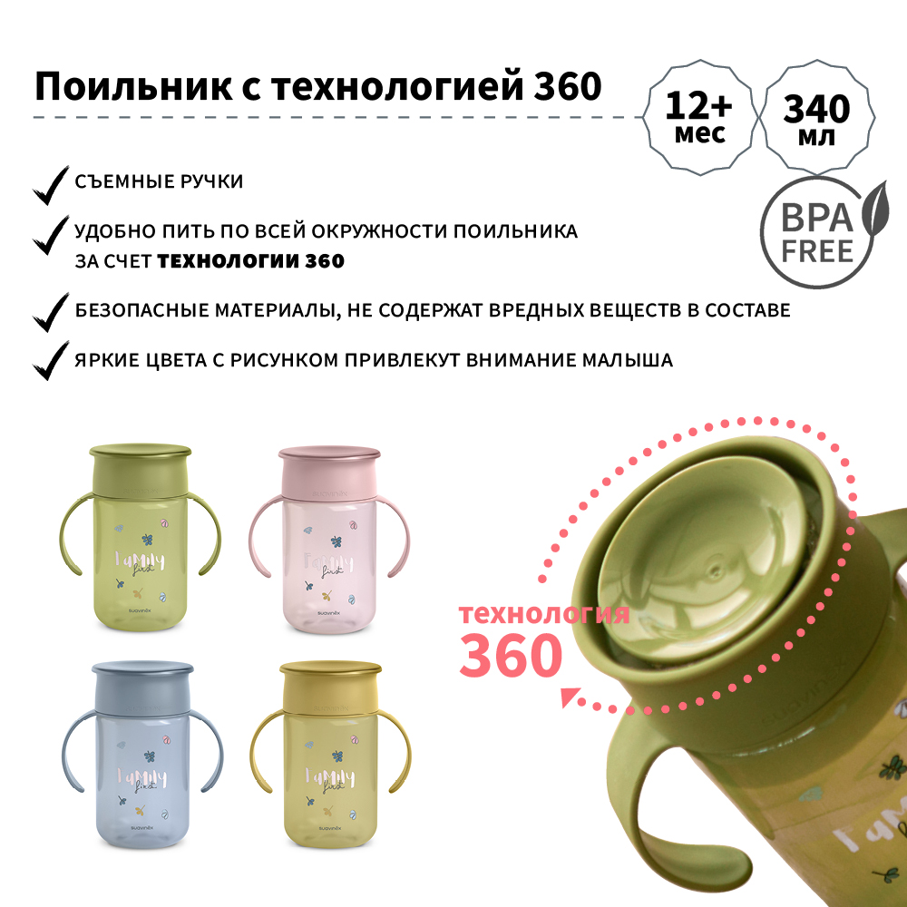 Поильник Suavinex 340 мл 1 шт. - фото 2