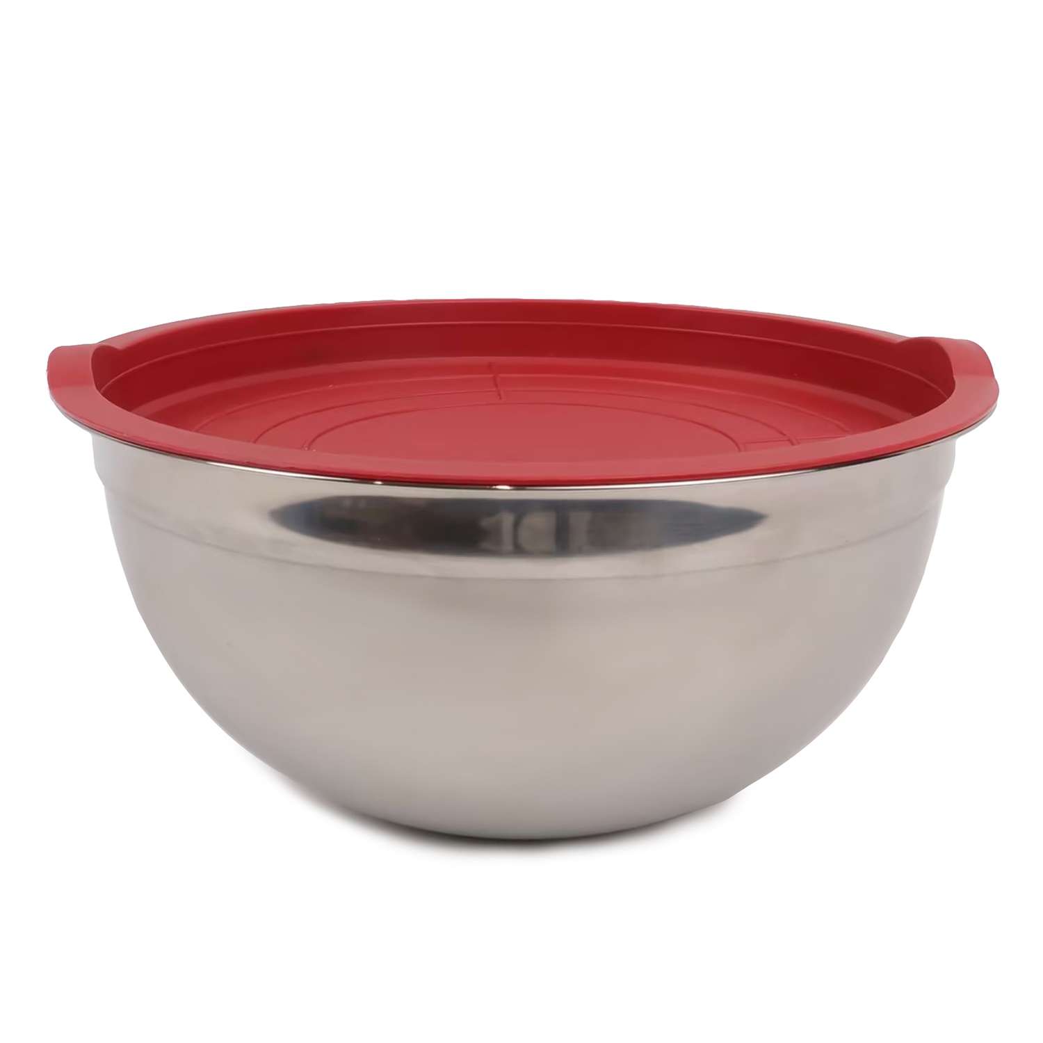 Миска из нержавеющей стали ё с пластиковой крышкой 4.5л - фото 2