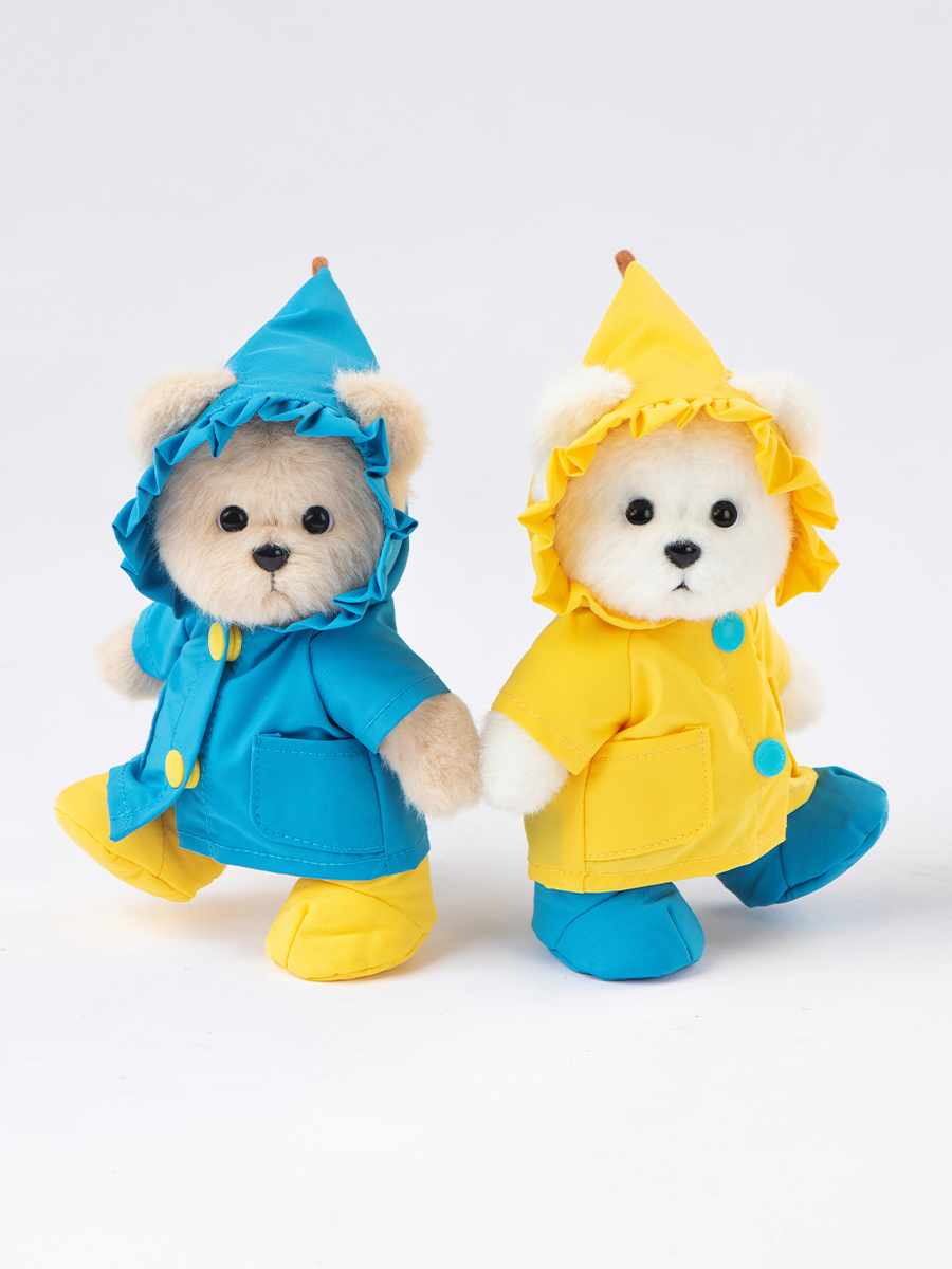 Мягкая игрушка TeddyTales Медведь в дождевике брелок - фото 4