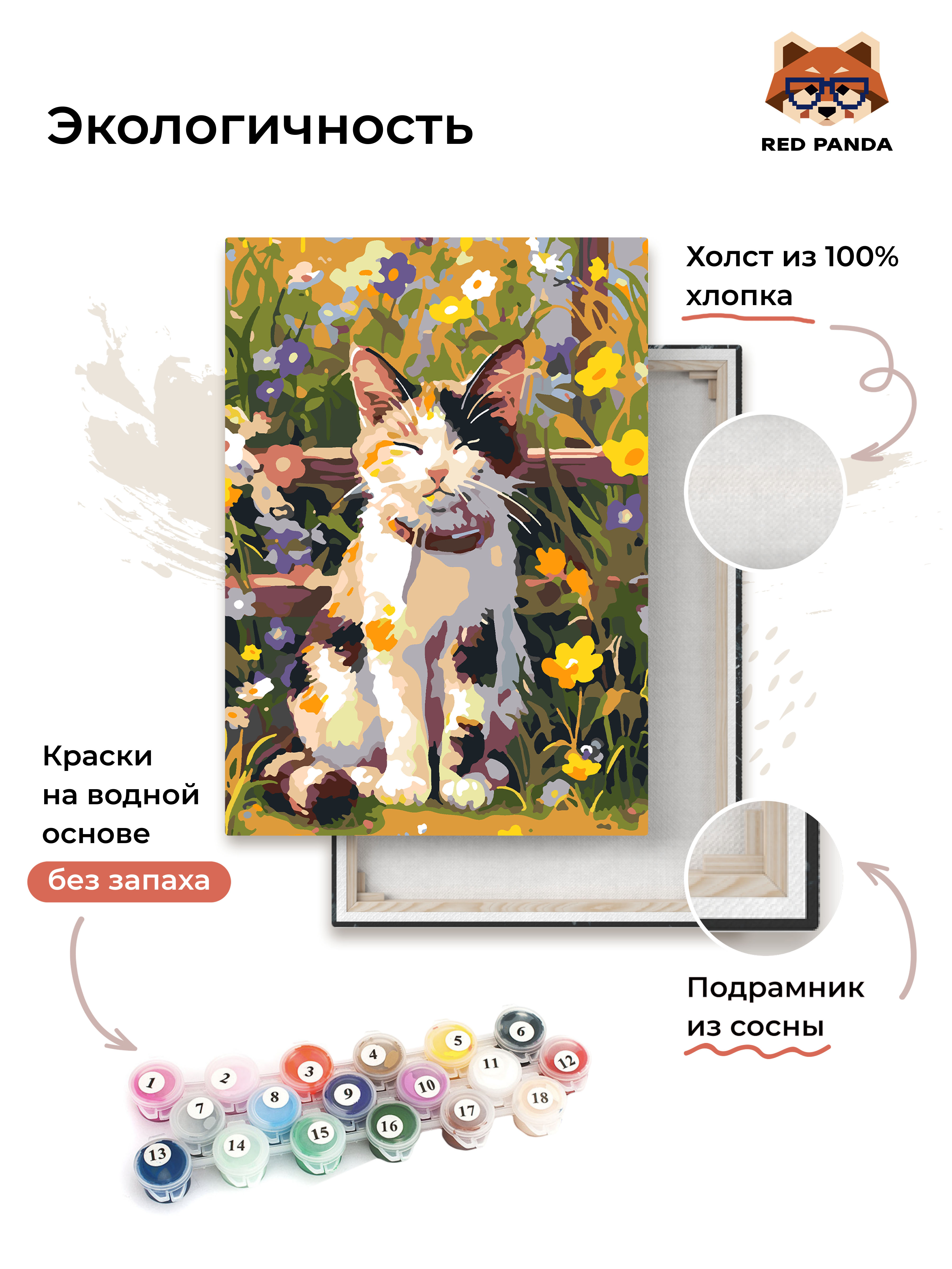 Картина по номерам Red Panda - фото 2