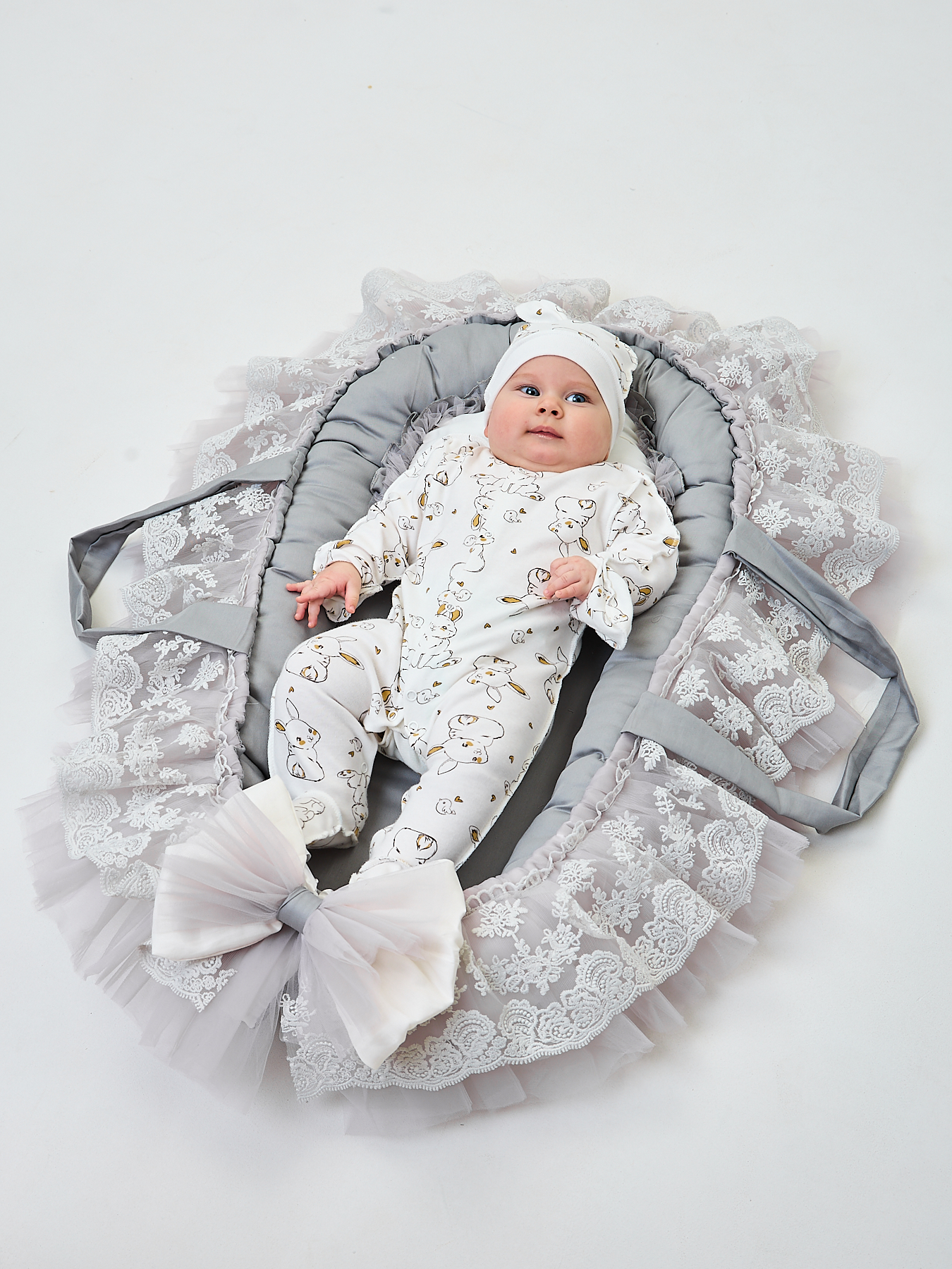 Конверт пеленальный (кокон) ТОСЯ БОСЯ серый - фото 7