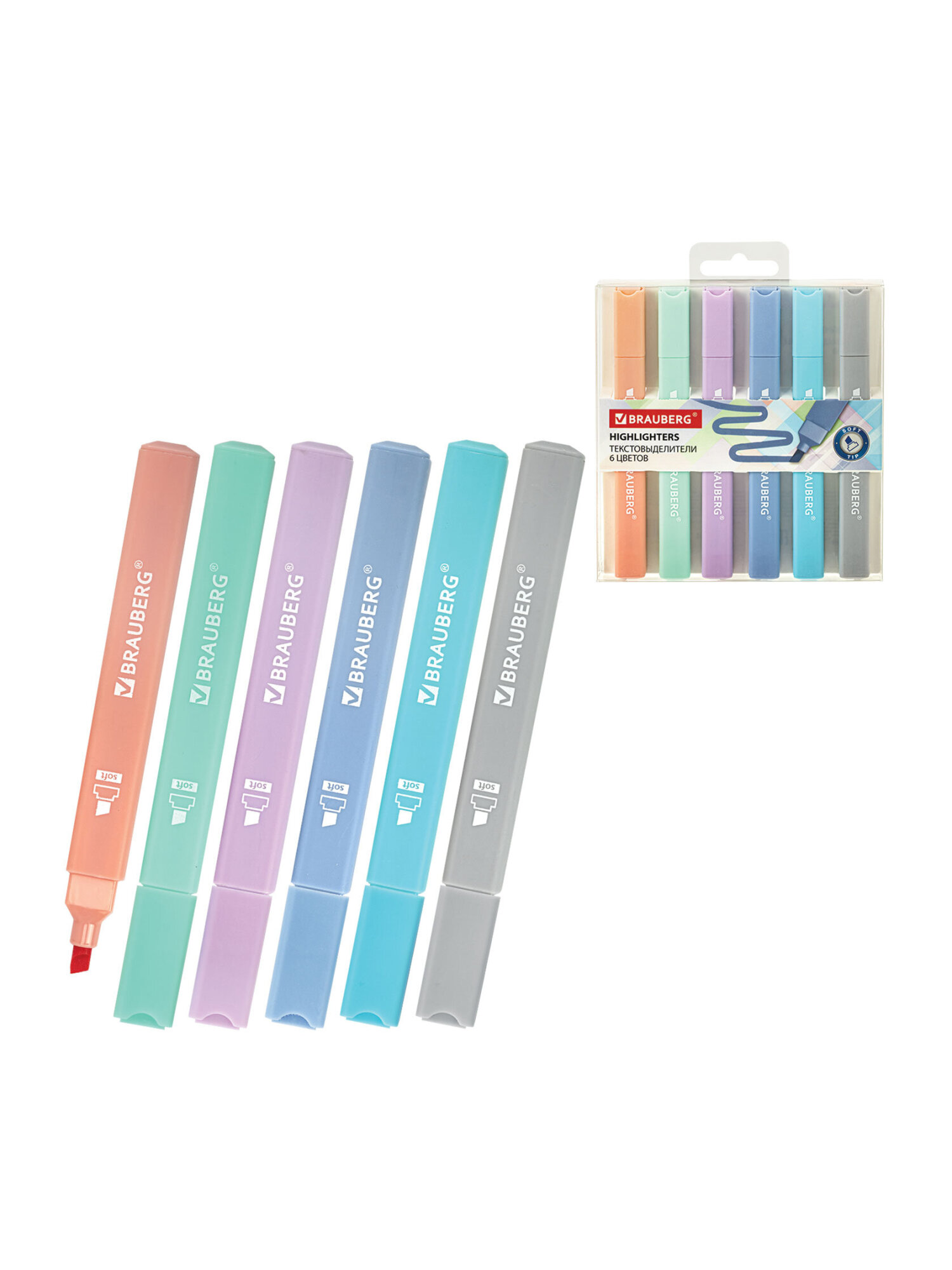 Текстовыделители Brauberg 6 шт. - фото 8