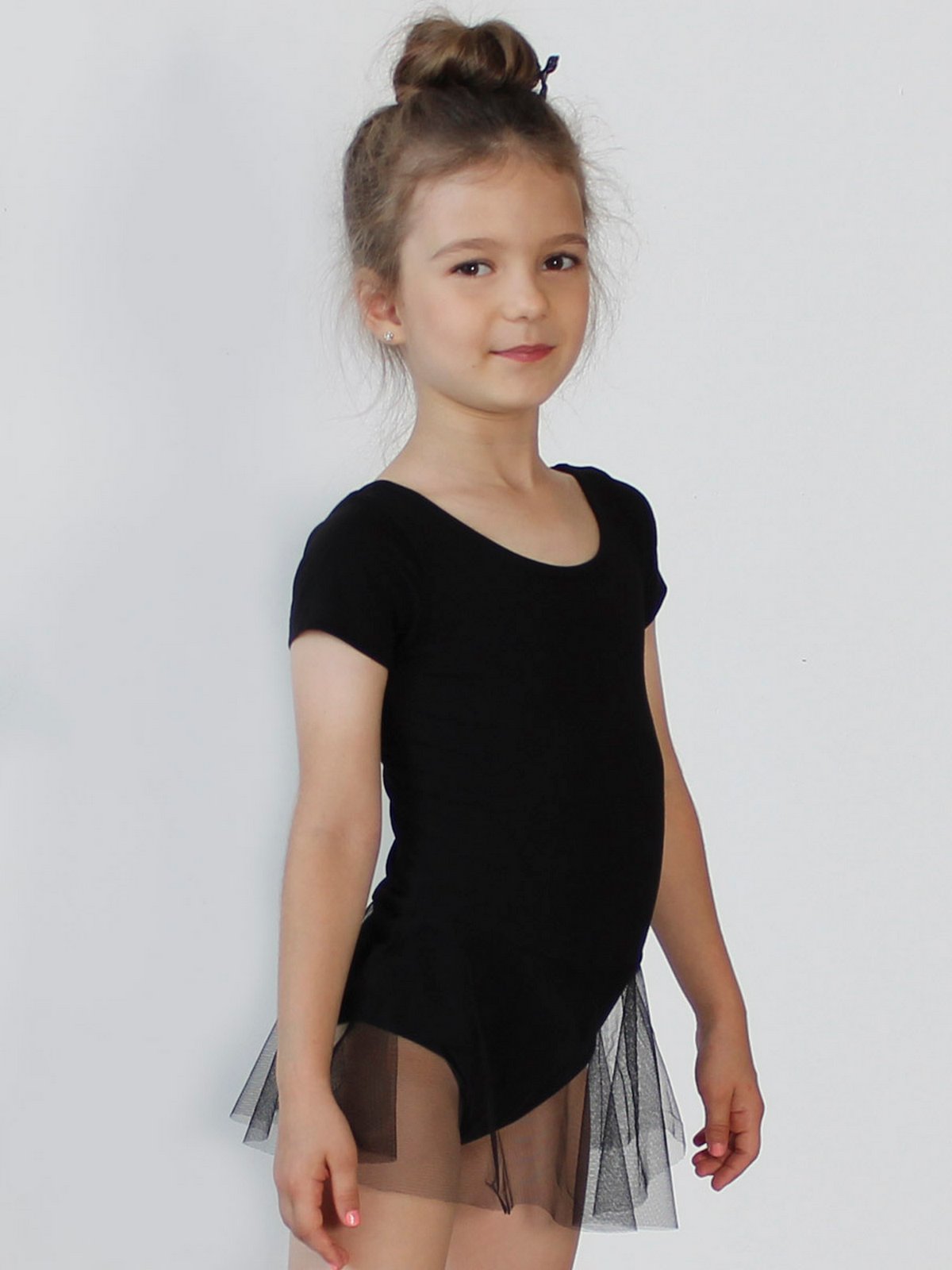 Купальник гимнастический STELLA MODA 26404._черный - фото 1