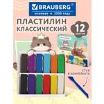 Пластилин Brauberg Милые коты 12 цв.