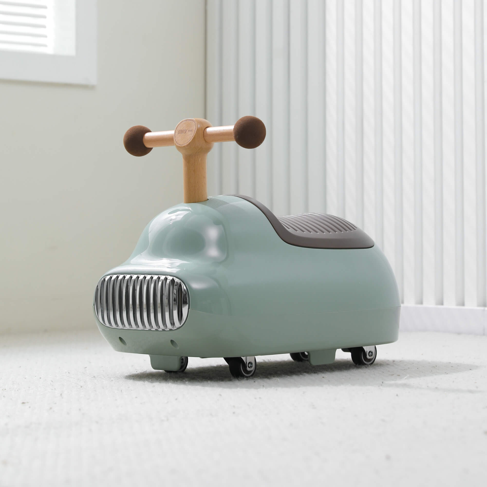 Пушкар UNIX Kids каталка детская бибикар зеленый - фото 17