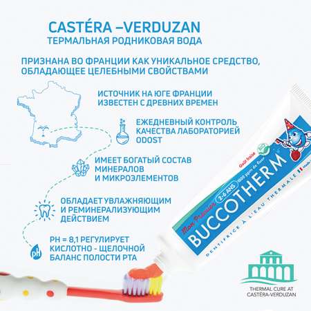 Зубной гель Buccotherm с фтором клубника