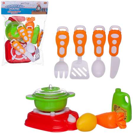 Игрушка Abtoys посуда, продукты, плита