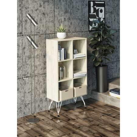 Стеллаж WoodSteel вертикальный в стиле Лофт Liverpool 60x30x113 см.