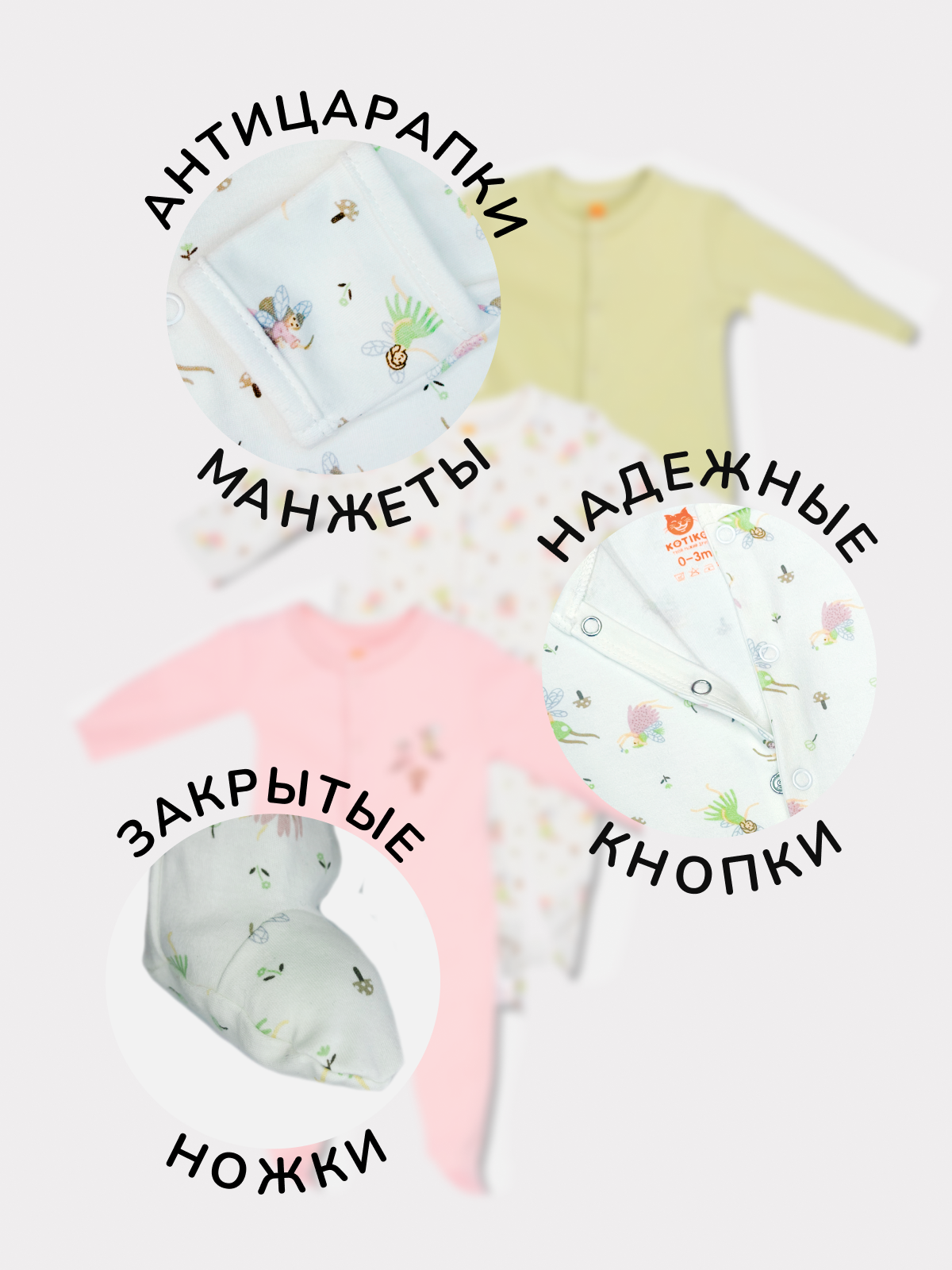 Комбинезон 3 шт Kotiko W2980-01 - фото 8