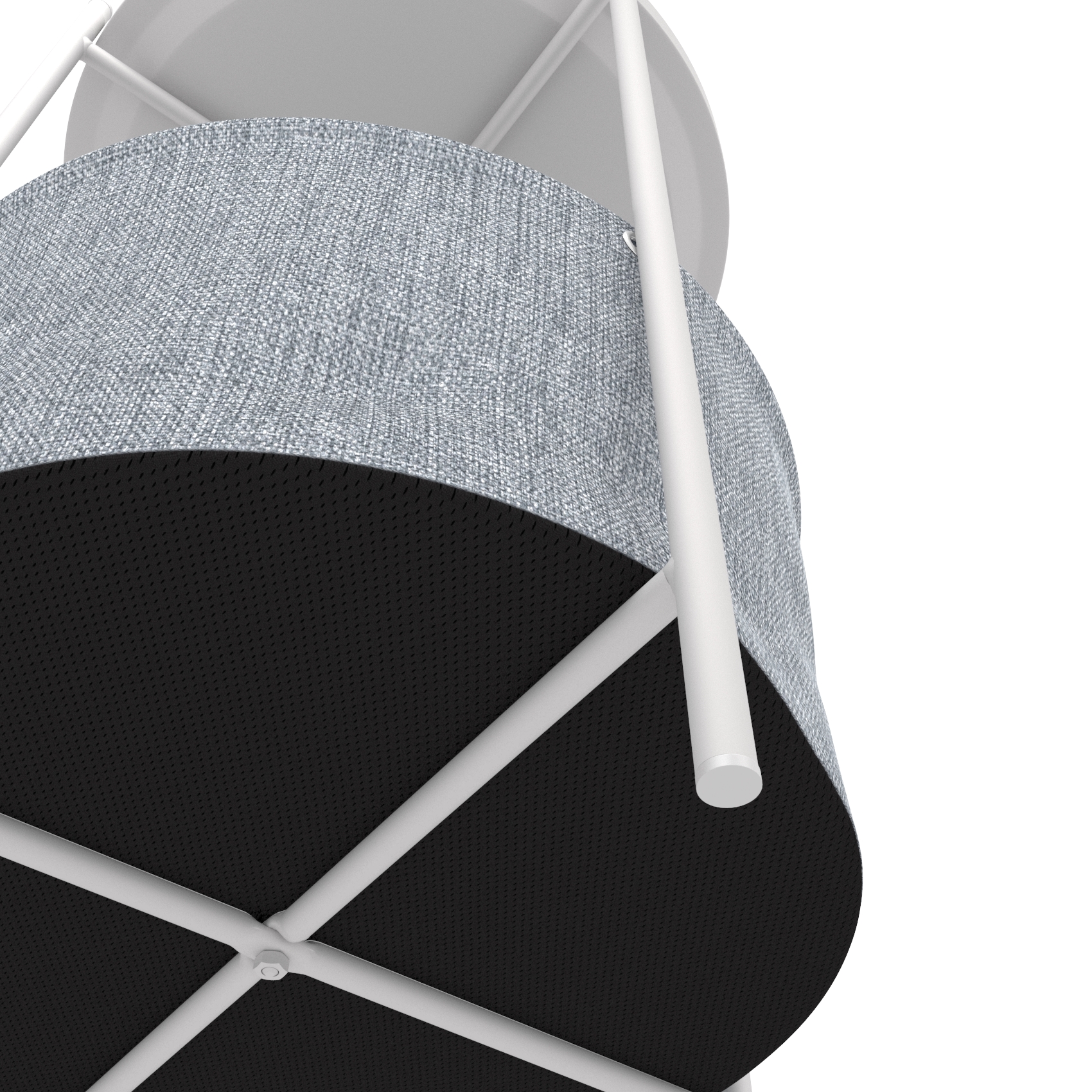 Стол журнальный LAVARIS Берген рогожка 82/82/ белый муар - фото 4