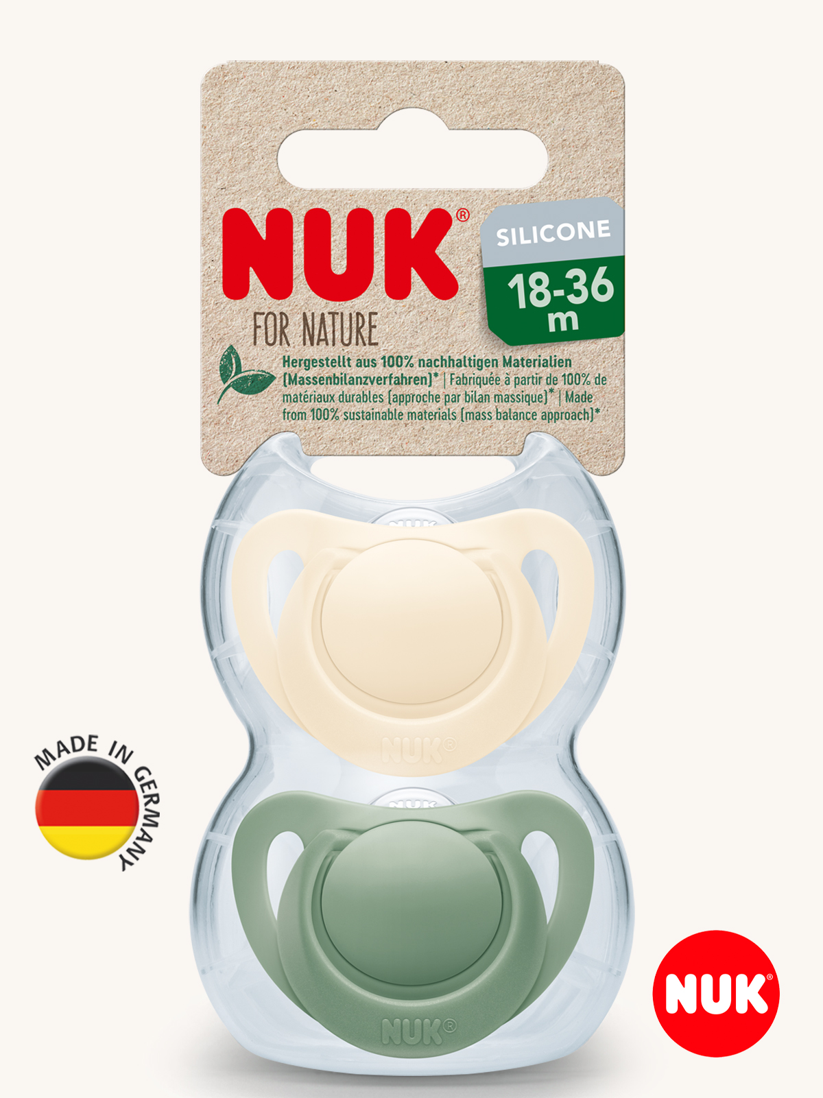 Пустышка Nuk силикон ортодонтическая от 18 мес. 2 шт. - фото 1