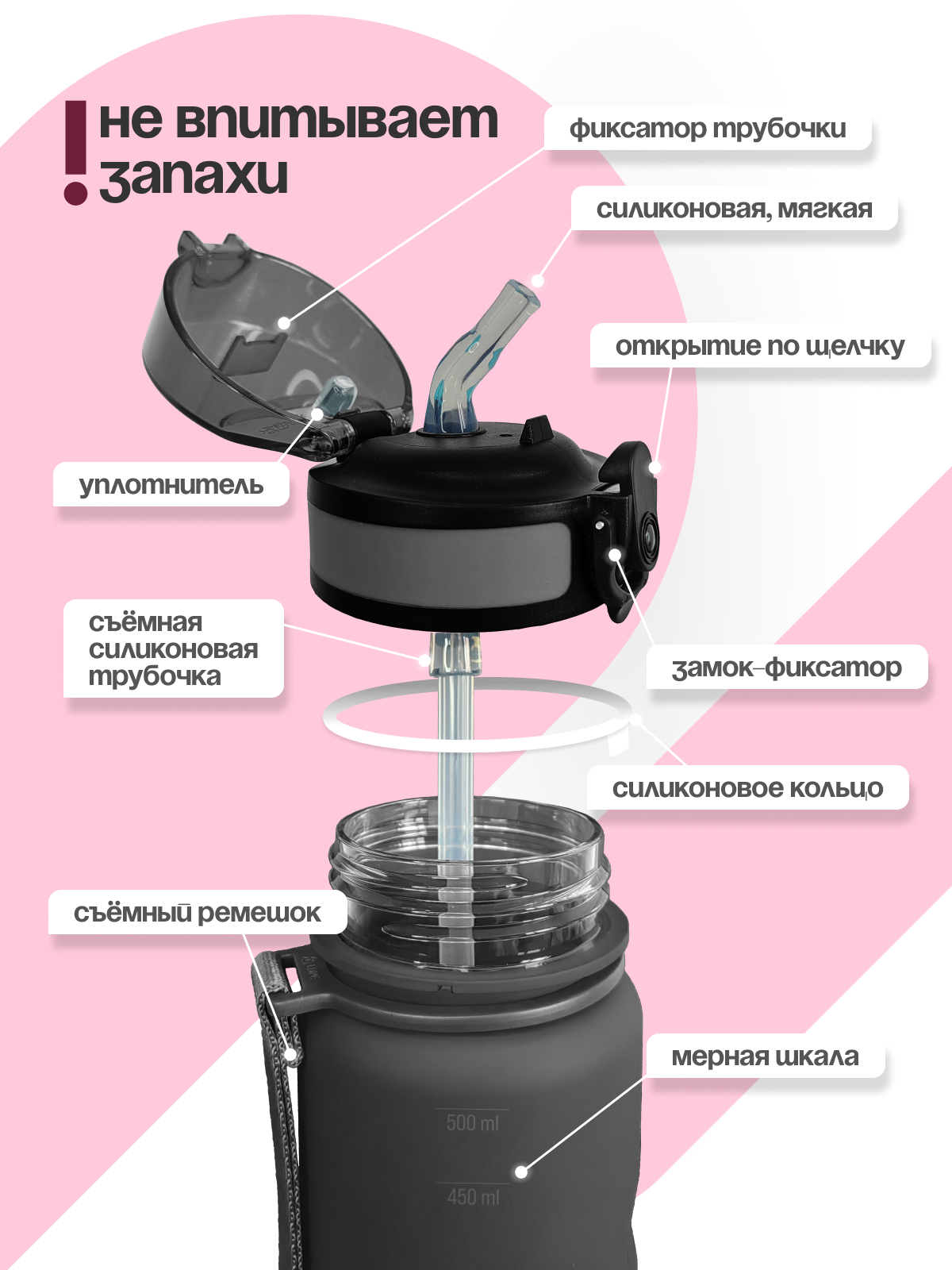 Бутылка UZSPACE 500 мл - фото 3