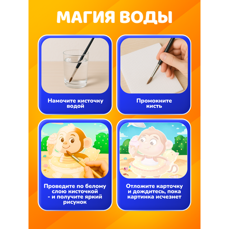 Многоразовые водные раскраски El BascoKids Времена года 4 картинки