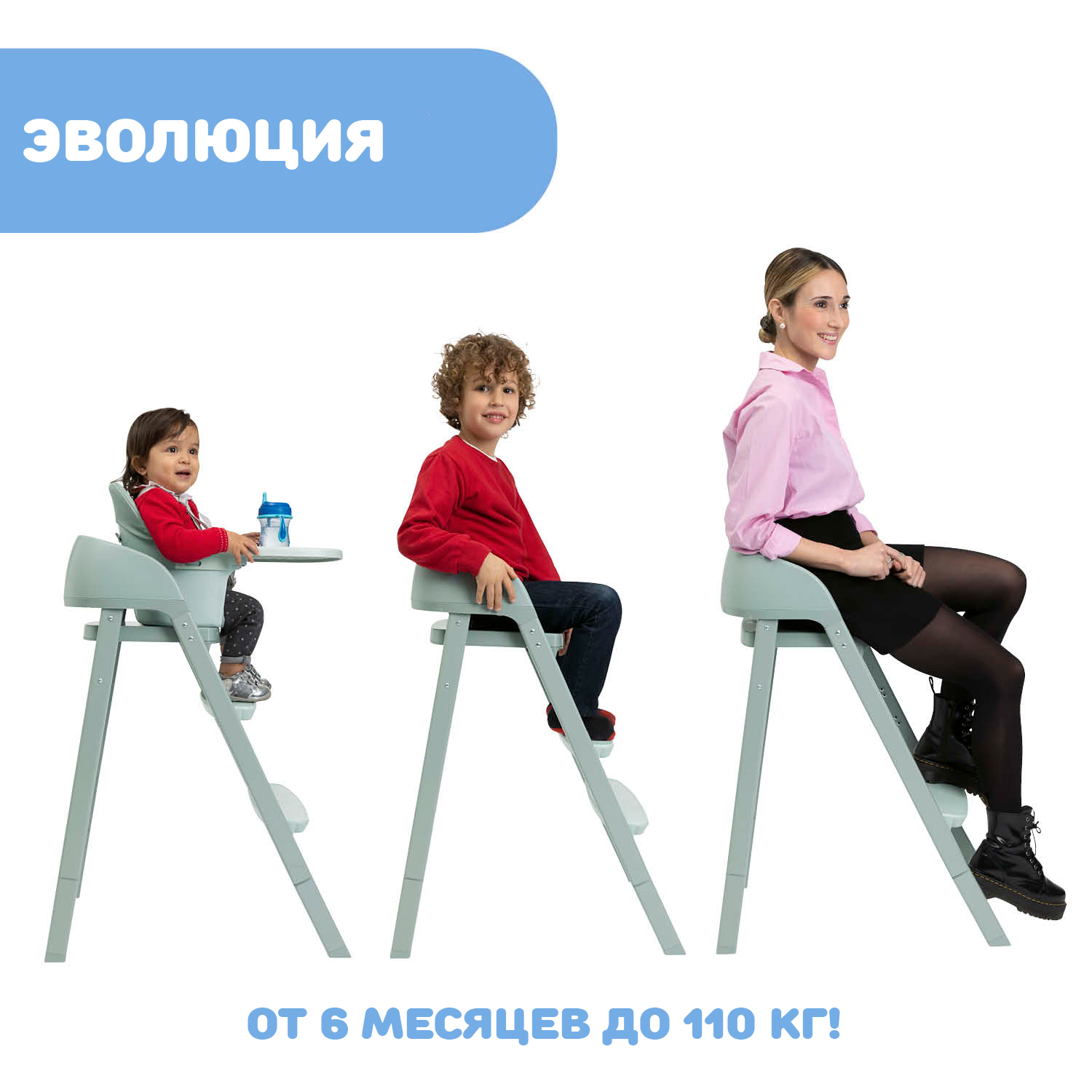 Стульчик для кормления Chicco Crescendo трансформер - фото 4