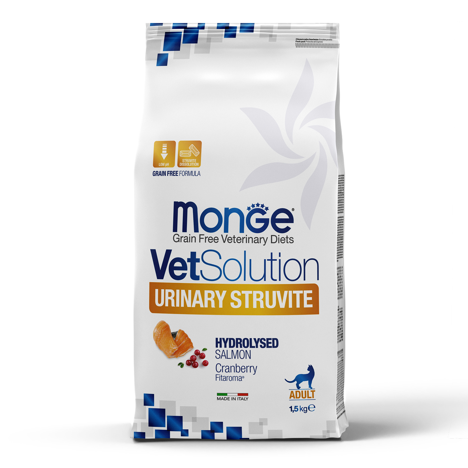 Корм для кошек диетический MONGE VetSolution Cat Urinary Struvite при струвитном течении МКБ 1.5кг - фото 5