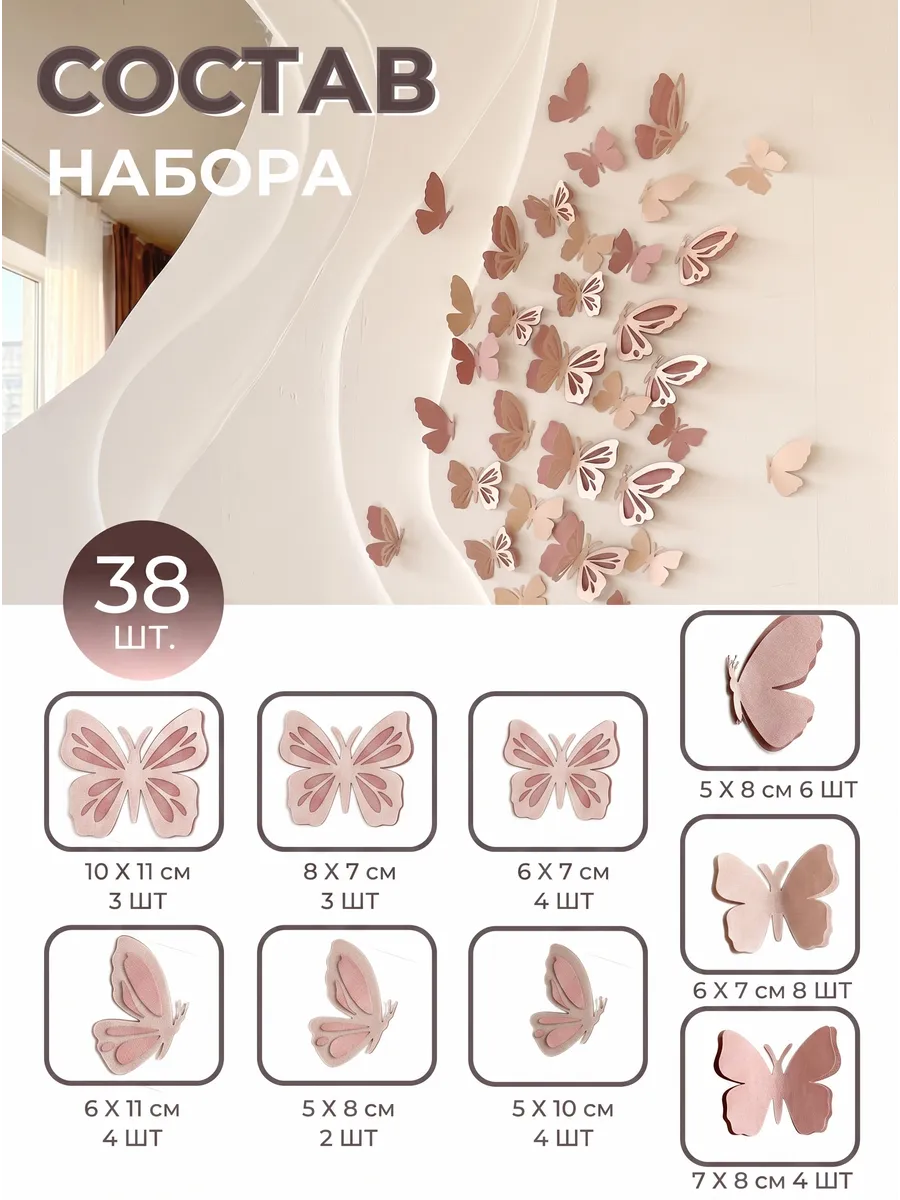 Наклейка PaperInspiration Art Бабочки - фото 5
