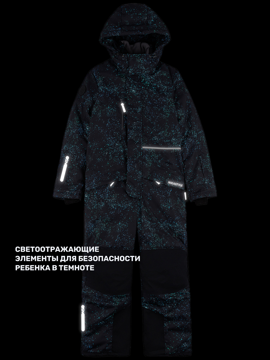 Комбинезон NIKASTYLE 8з5724 черный/бирюза - фото 14