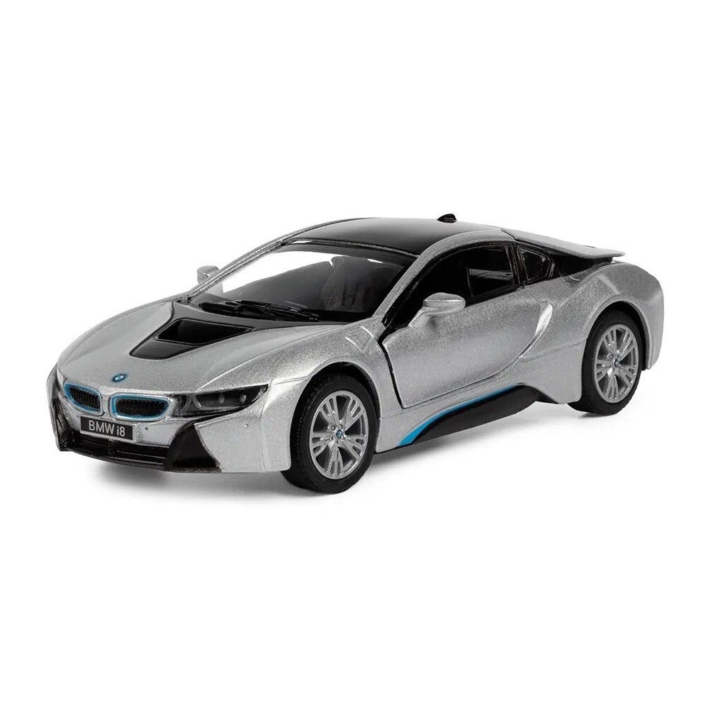 Автомобиль KINSMART BMW I8 1:36 серебристая КТ5379/3 - фото 1