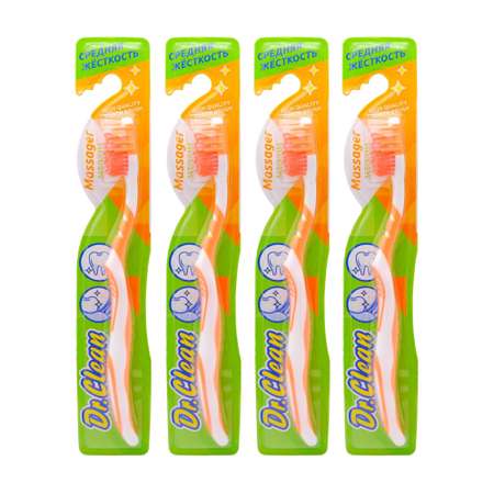Зубная щетка классическая Dr. Clean 4 шт.