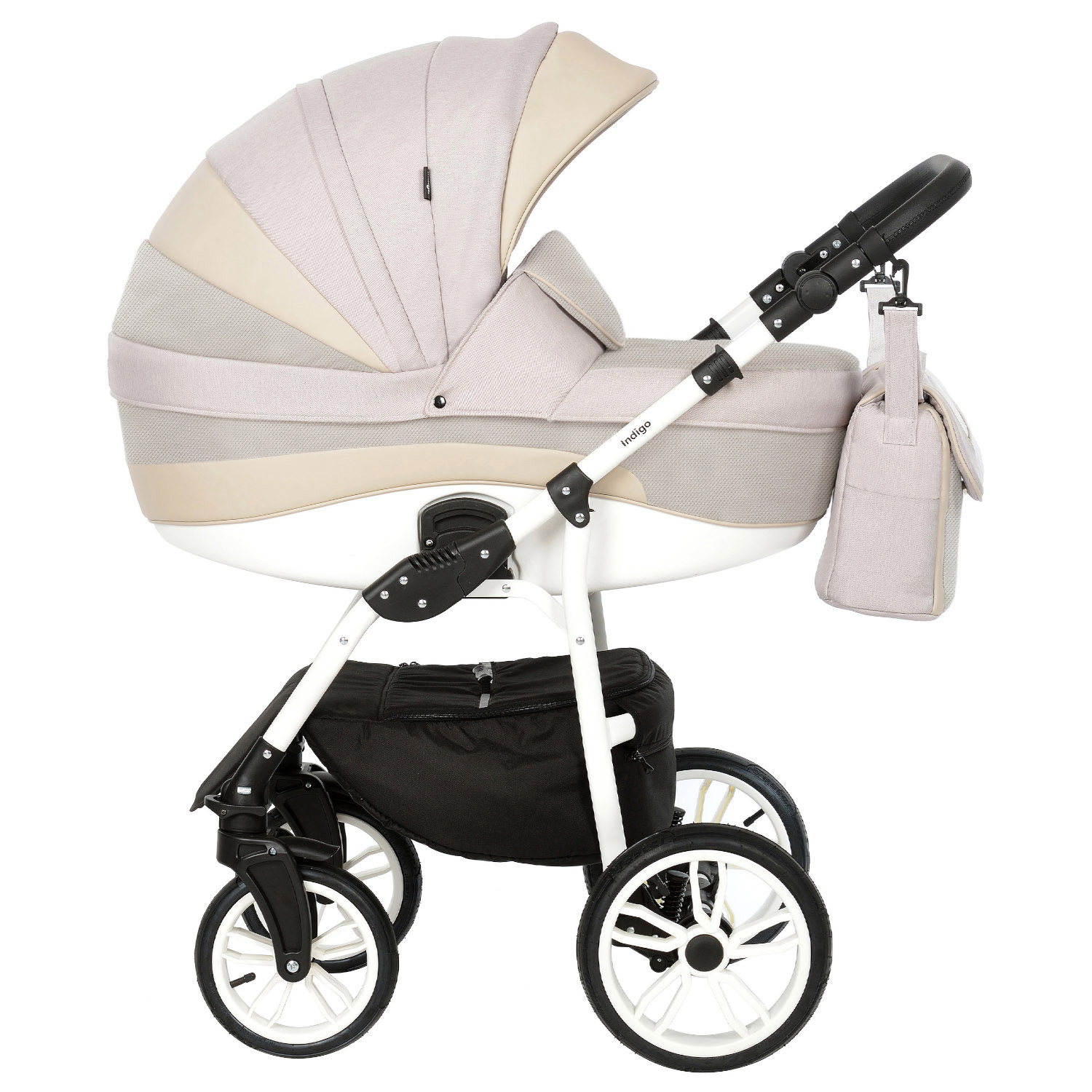 Коляска 2в1 Indigo Indigo 01 бежевый - фото 2