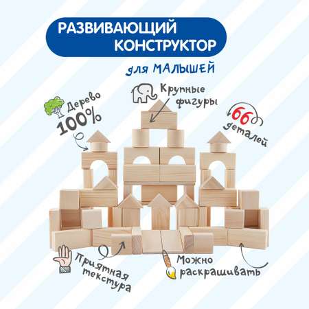 Конструктор Краснокамская игрушка Строим сами деревянный