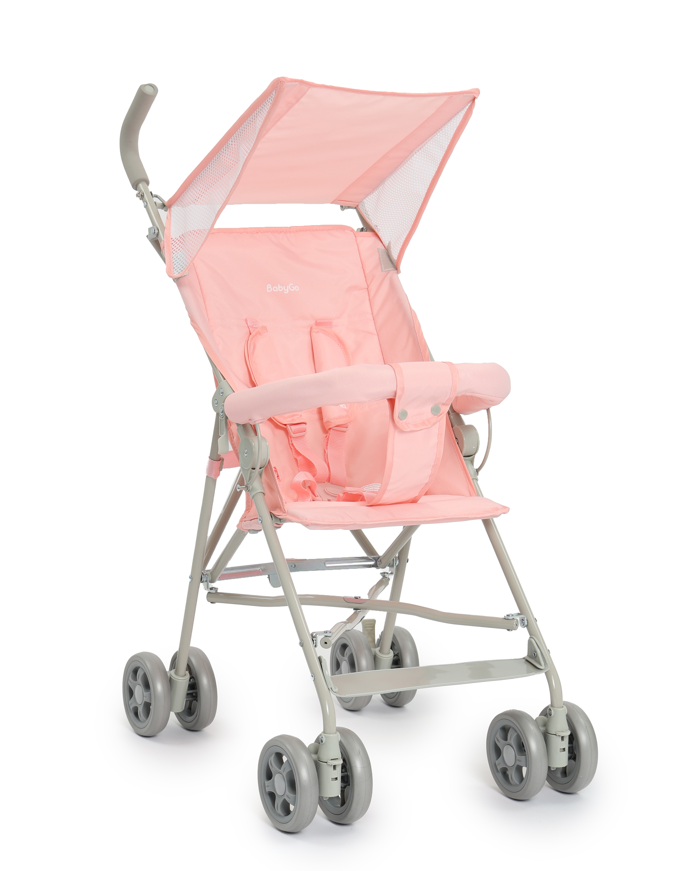 Коляска прогулочная BabyGo Easy New розовый - фото 1