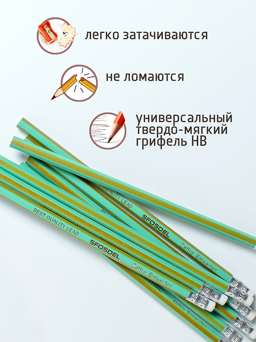 Карандаши чернографитные ArtPoint 10 шт. - фото 2