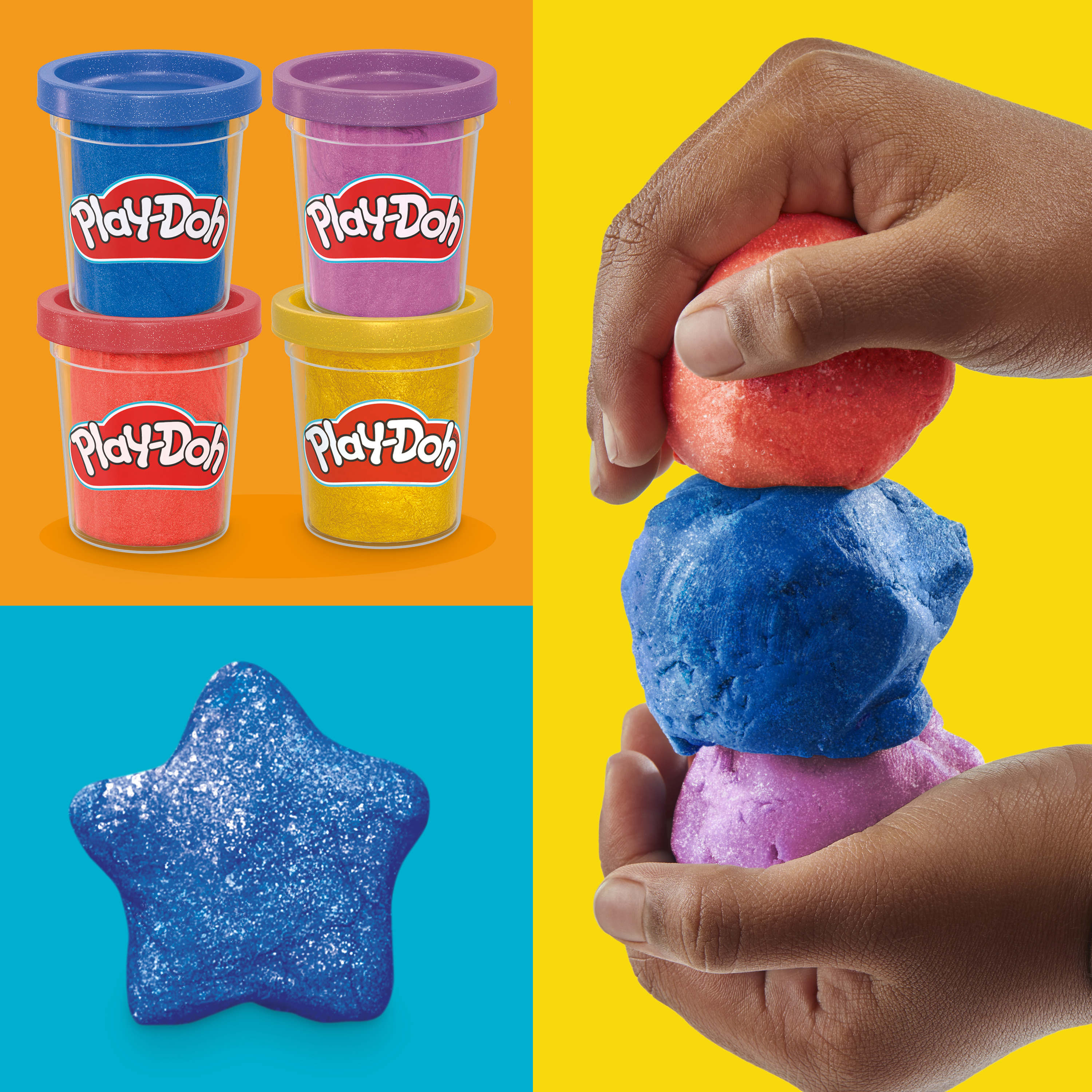 Масса для лепки Hasbro Play Doh Металлик 4шт - фото 8