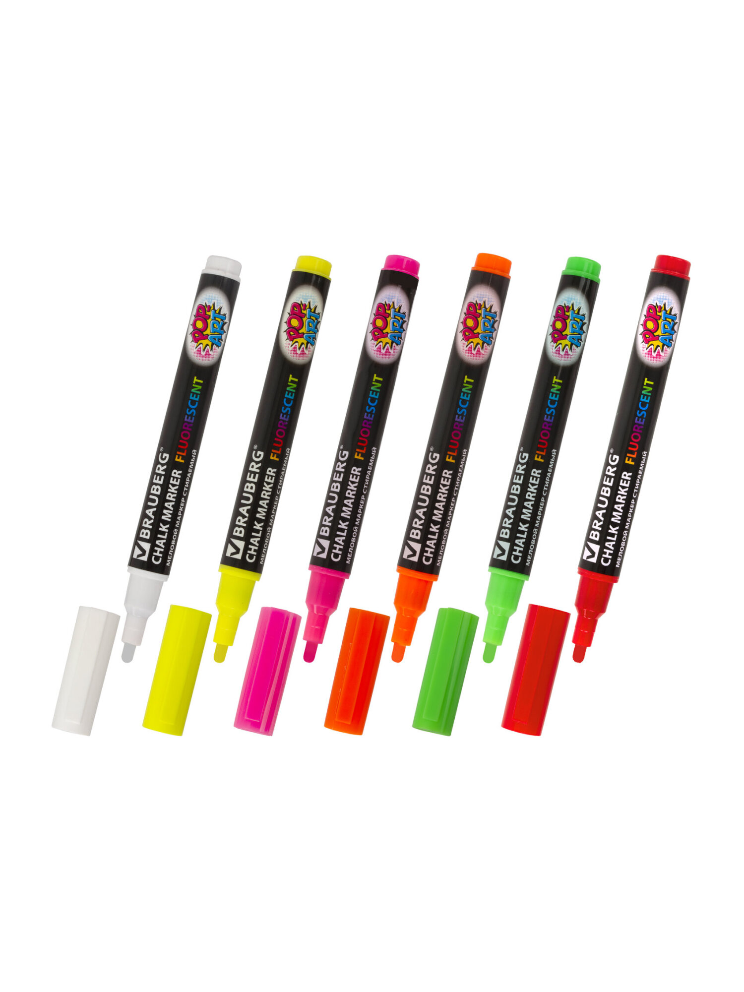 Маркеры Brauberg меловые 6 шт. - фото 7