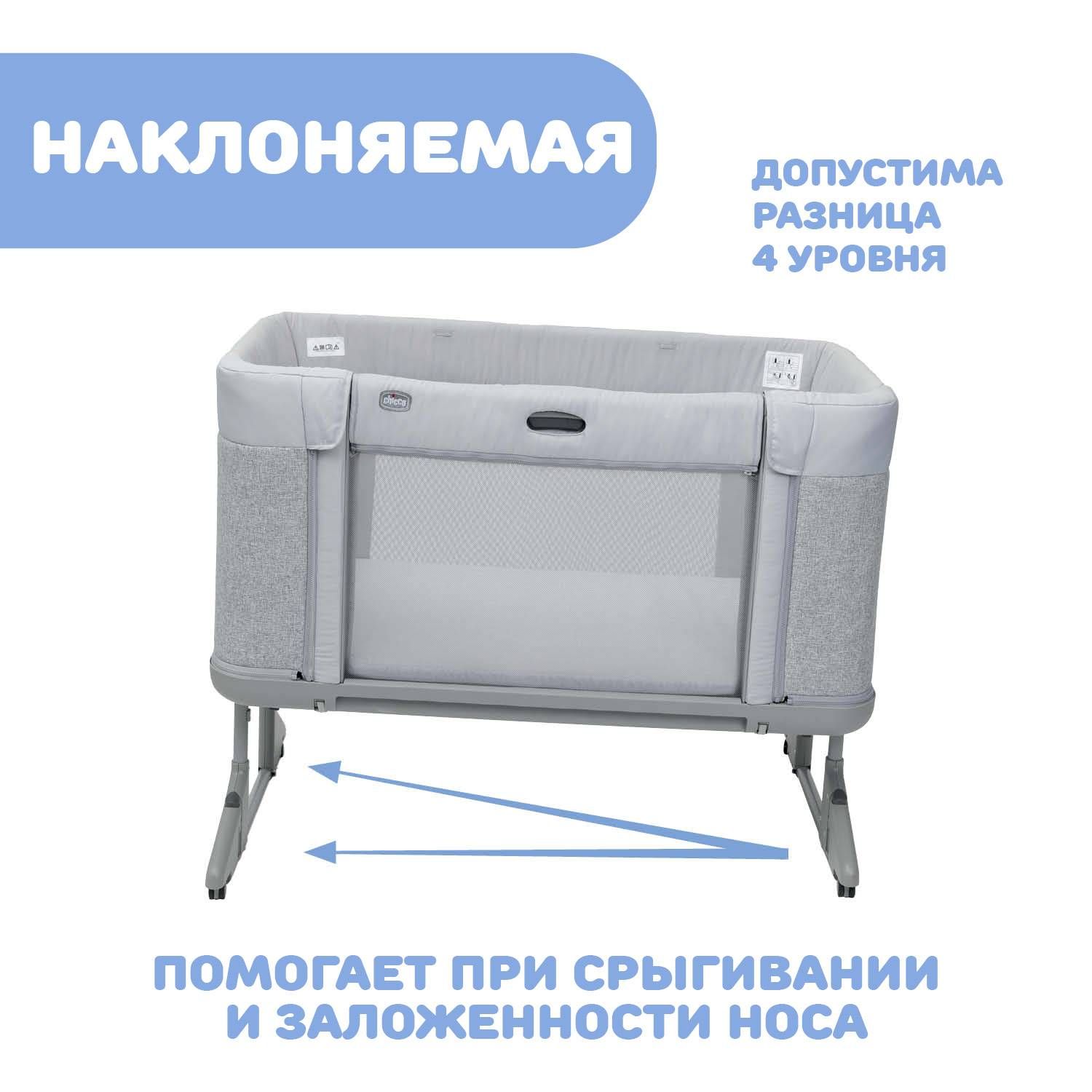 Детская кроватка Chicco Next2Me Forever 3в1 с рождения до 4 лет Ash Grey, без маятника - фото 7