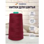 Нитки Bestex 40/2 5000 ярд 1 шт 247 темный вишневый