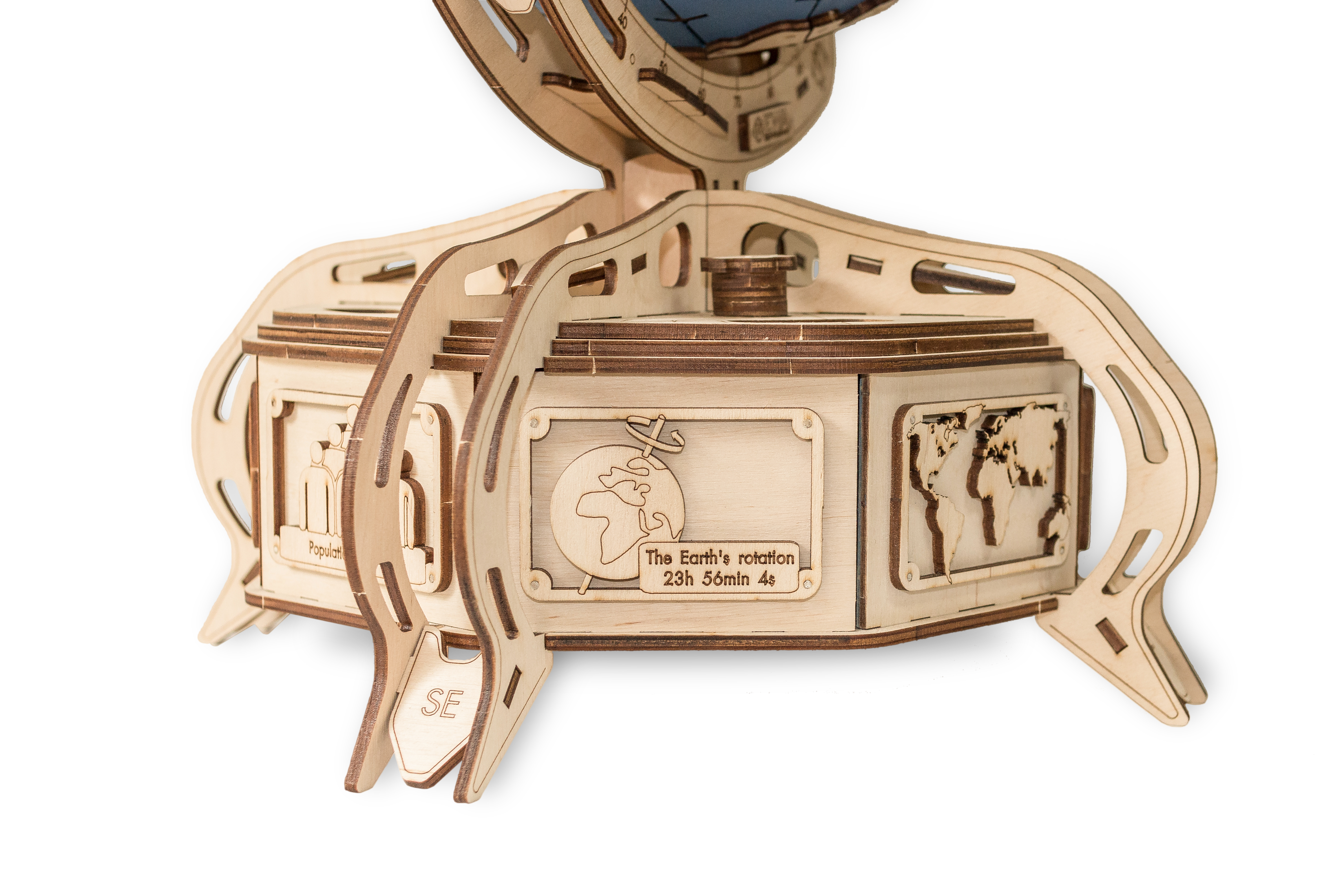 Конструктор Eco Wood Art Глобус деревянный - фото 19