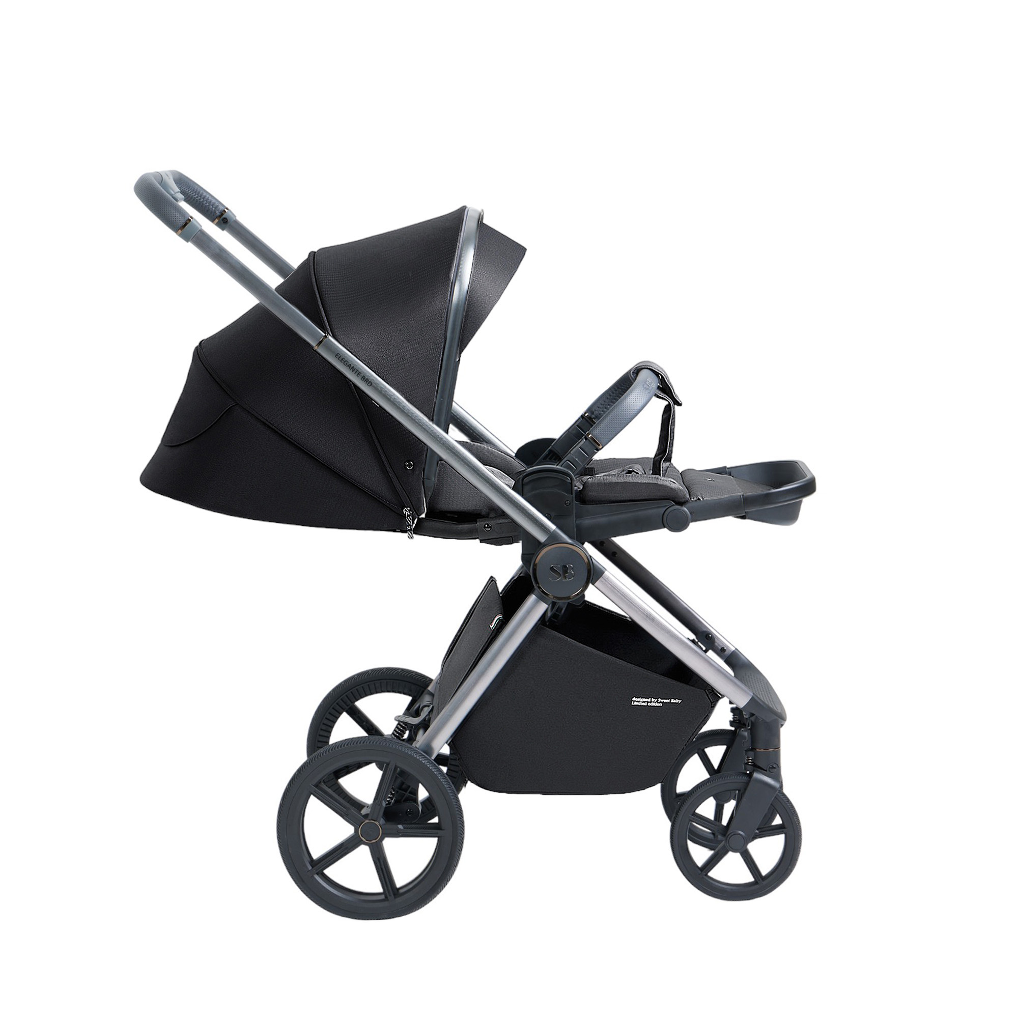 Коляска 2в1 Sweet Baby Elegante BRD Black черный - фото 35