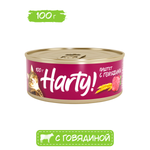 Корм для кошек Harty 100г паштет с говядиной для стерилизованных консервированный
