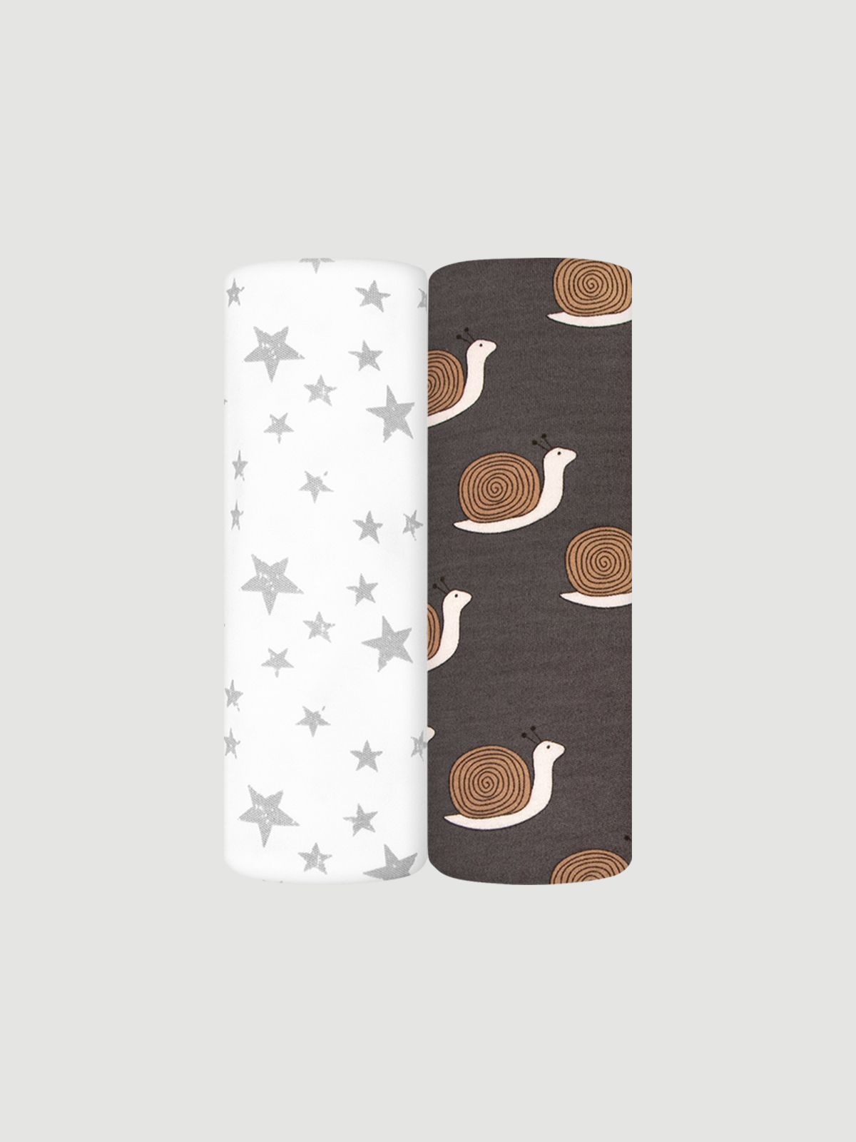 Пелёнка Mjolk Улитки Звёзды трикотаж 85х120 см 2 шт. - фото 1