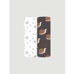 Пелёнка Mjolk Улитки Звёзды трикотаж 85х120 см 2 шт.