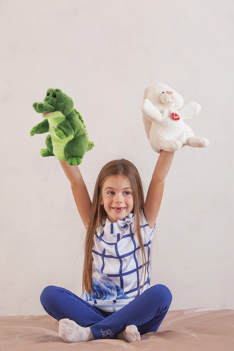 Мягкая игрушка Trudi на руку Бегемотик 27см - фото 4