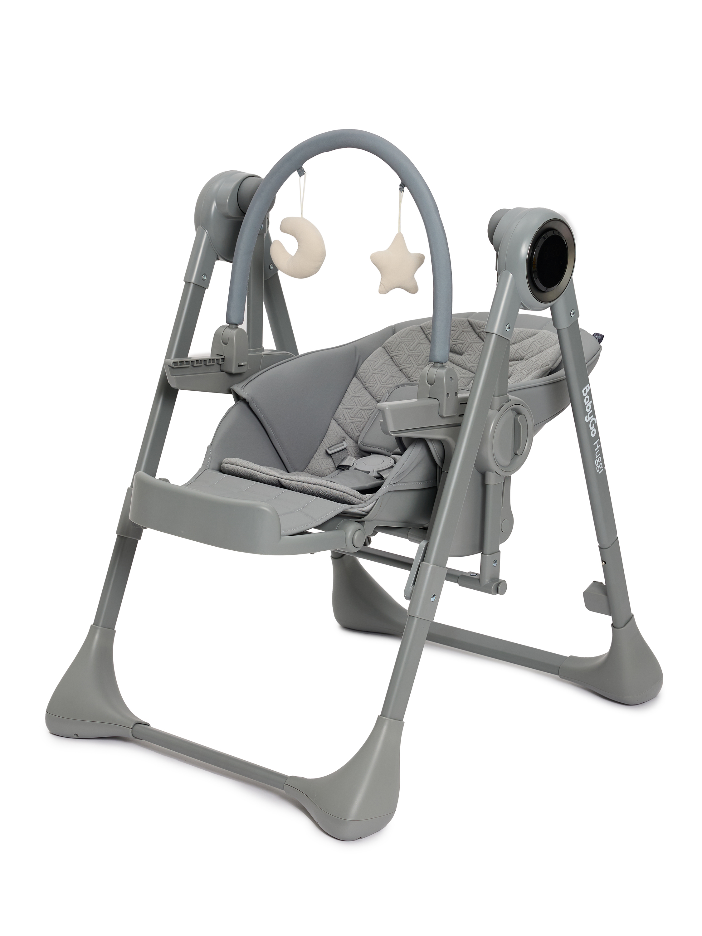 Стульчик для кормления BabyGo Huggi grey серый - фото 20