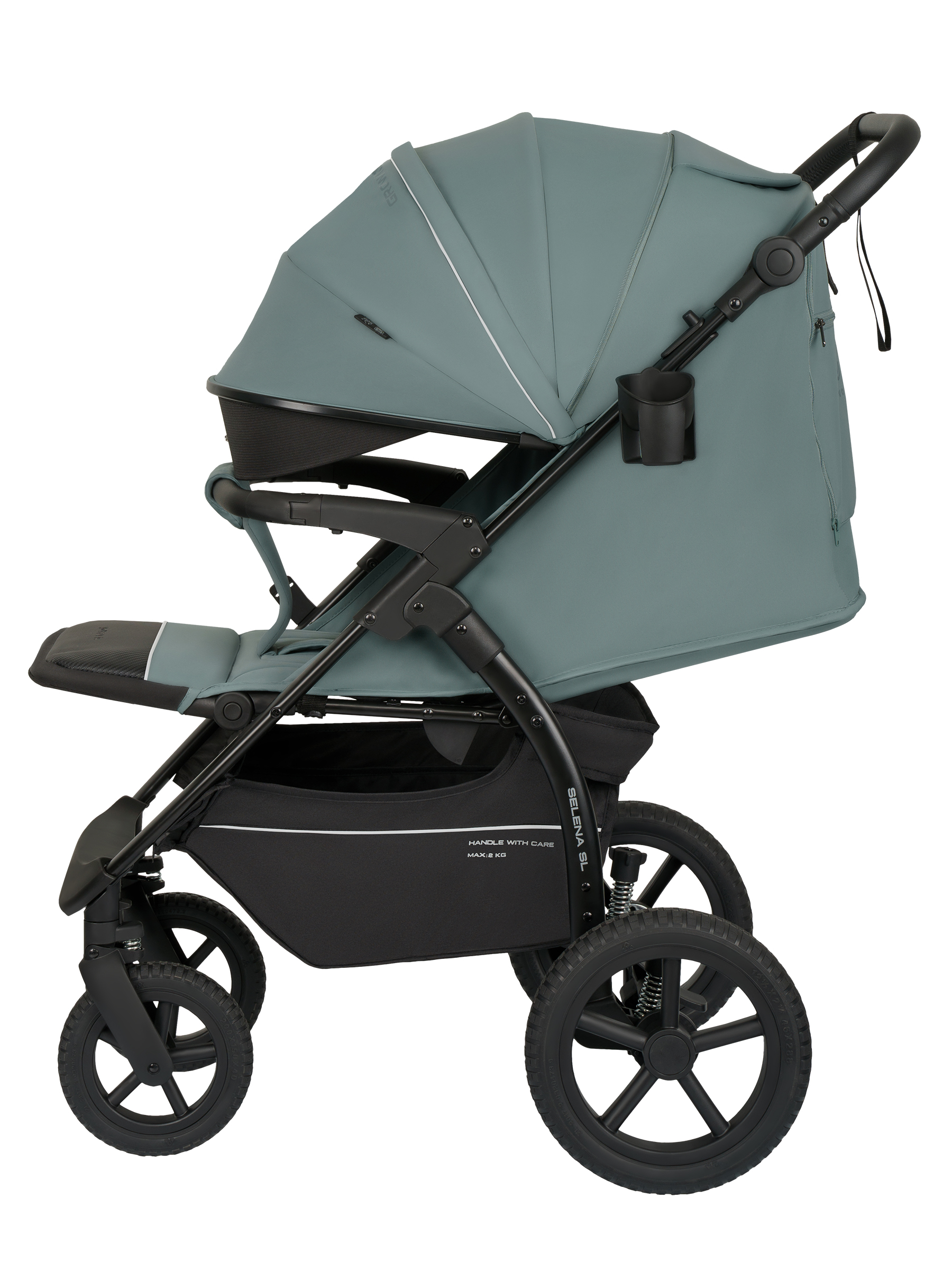 Коляска прогулочная JOVOLA Selena SL, всесезонная зеленый - фото 23