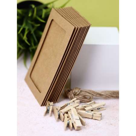 Крафтовые фоторамки iLikeGift Classic kraft 9.8х13.2см 10шт