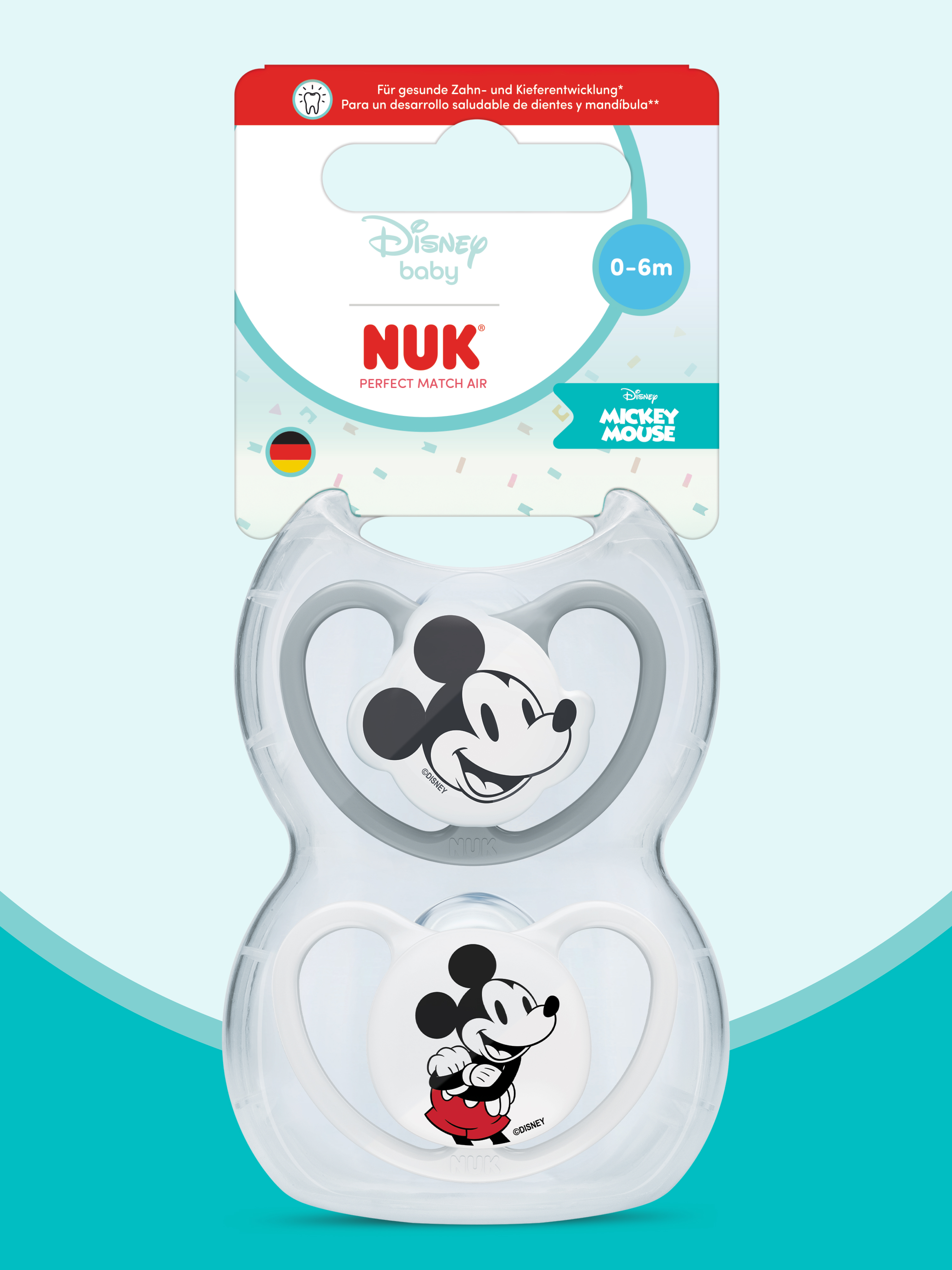 Пустышка Nuk силикон ортодонтическая от 0 мес. 2 шт. - фото 1