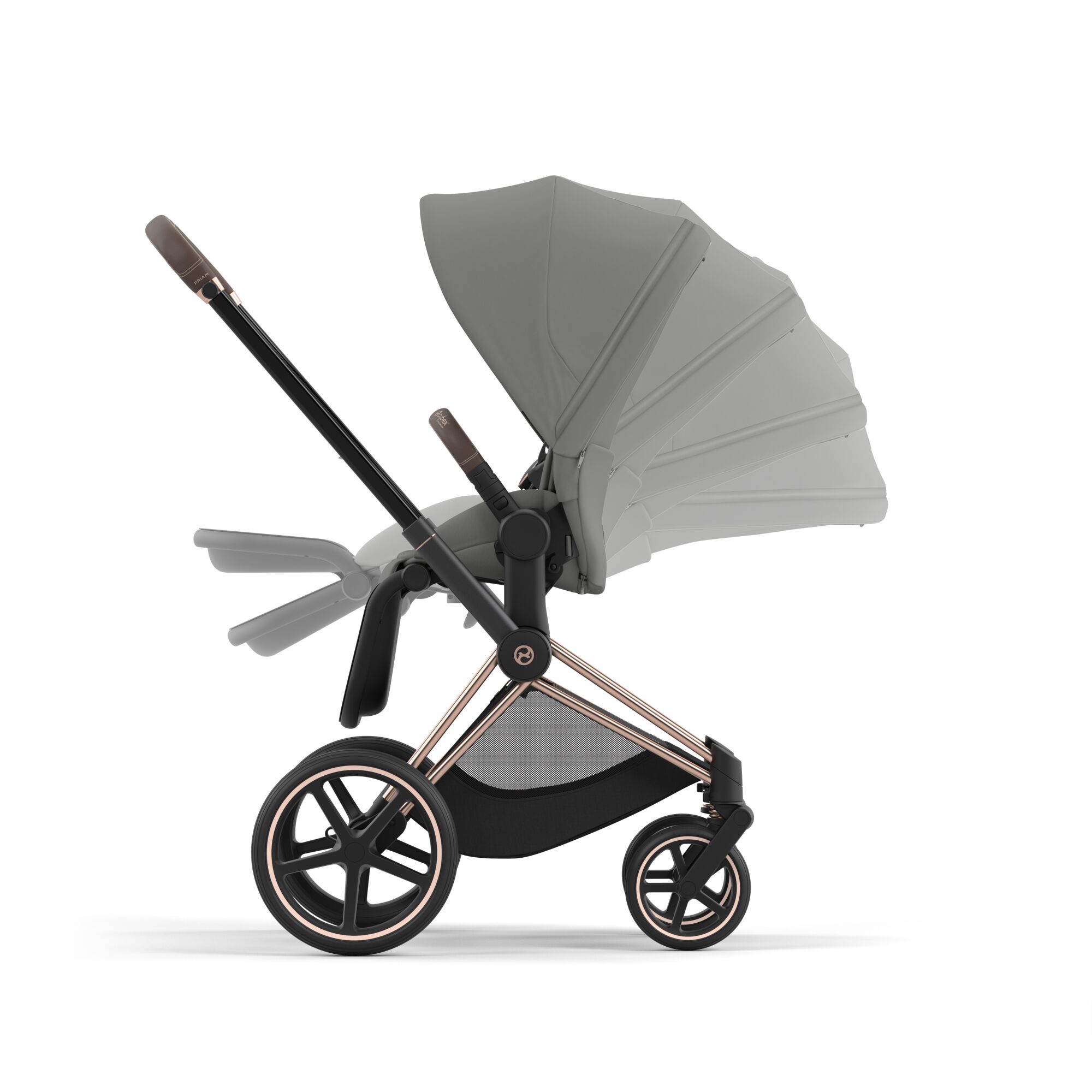 Коляска 2в1 Cybex Priam IV Rosegold серый - фото 7