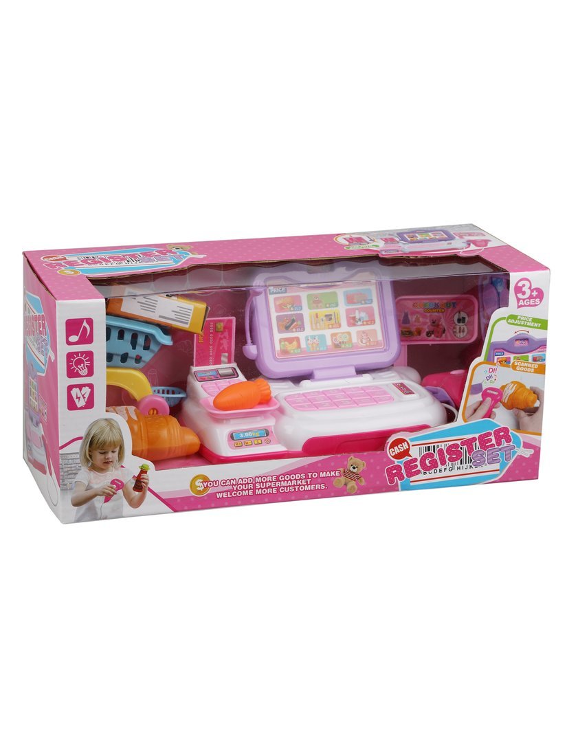 Игровой набор Наша Игрушка продукты, прилавок, касса, тележки и корзинки - фото 3