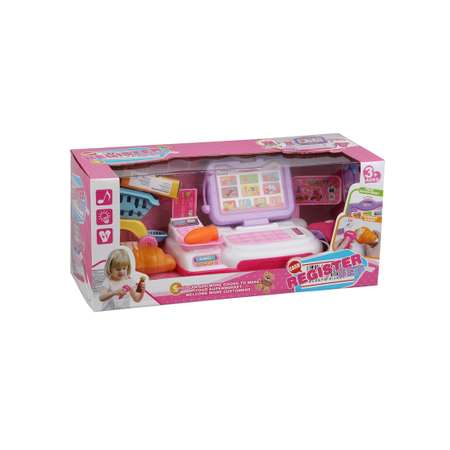 Игровой набор Наша Игрушка продукты, прилавок, касса, тележки и корзинки