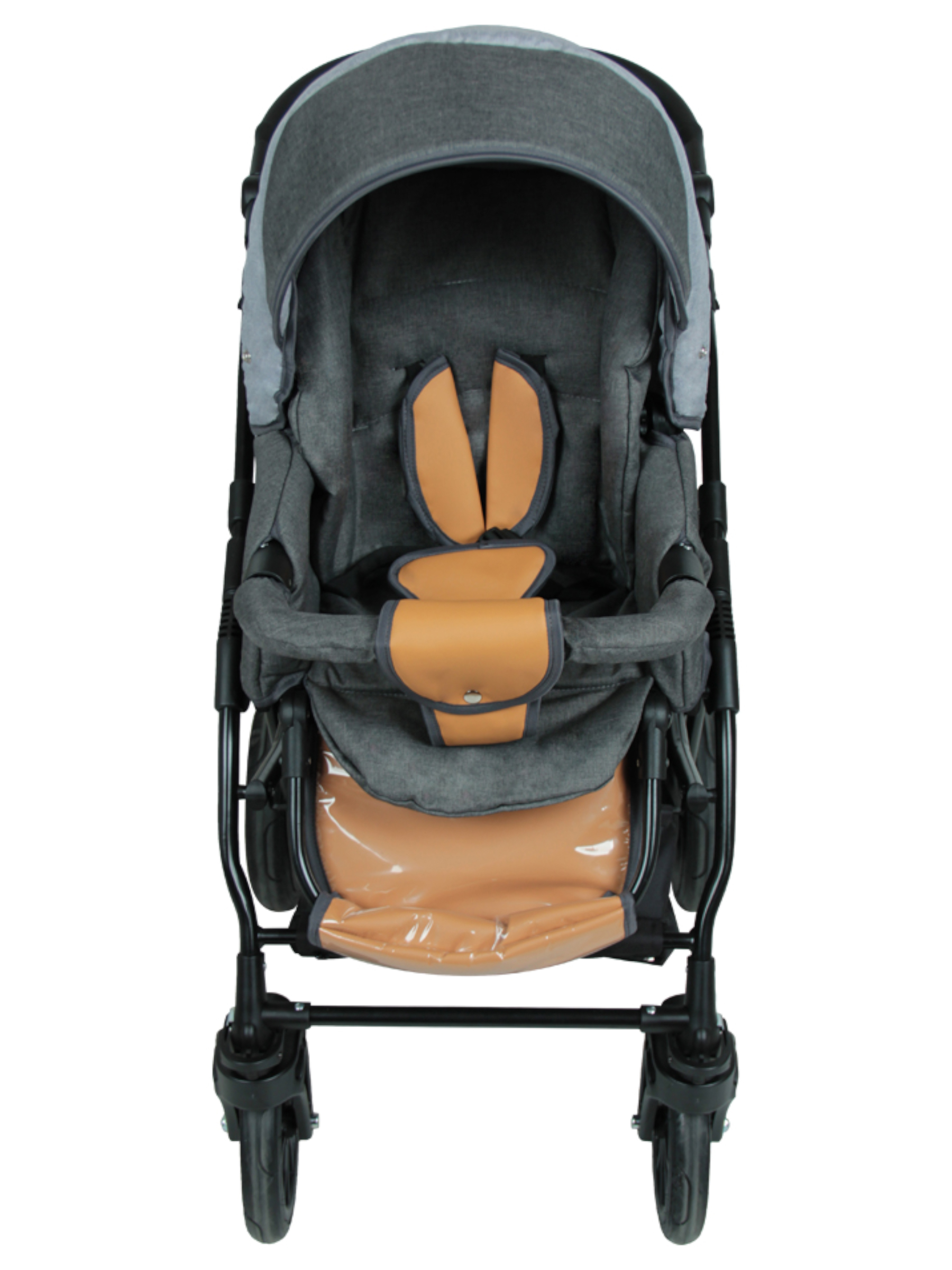 Коляска 2в1 alis Alvaro 05 серый-оранжевый - фото 8